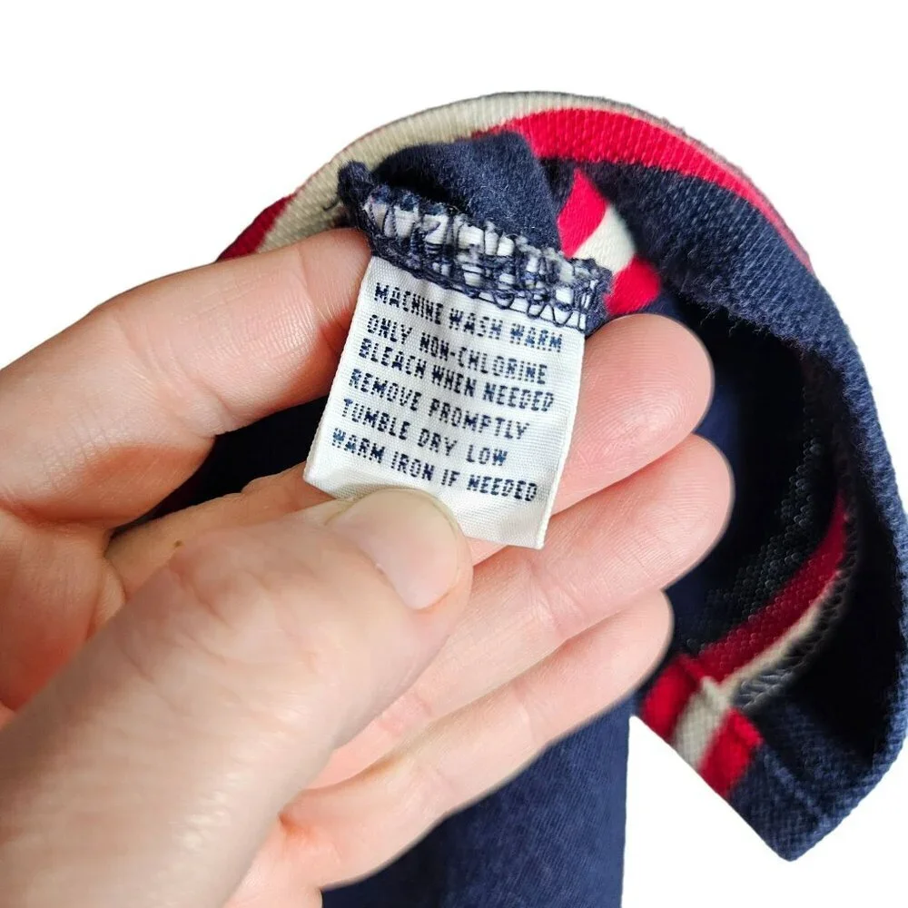 Polo By Ralph Lauren Mens Striped Short Sleeve Polo Shirt XL Blue Red White‎